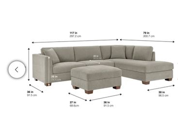 Thomasville Costco sectional with storage ottoman