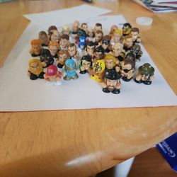WWE Minature Scrunch Figurines.  