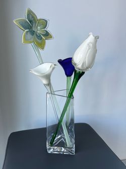 Murano glass flowers