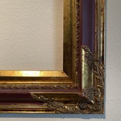 Burgundy and Gold Frame