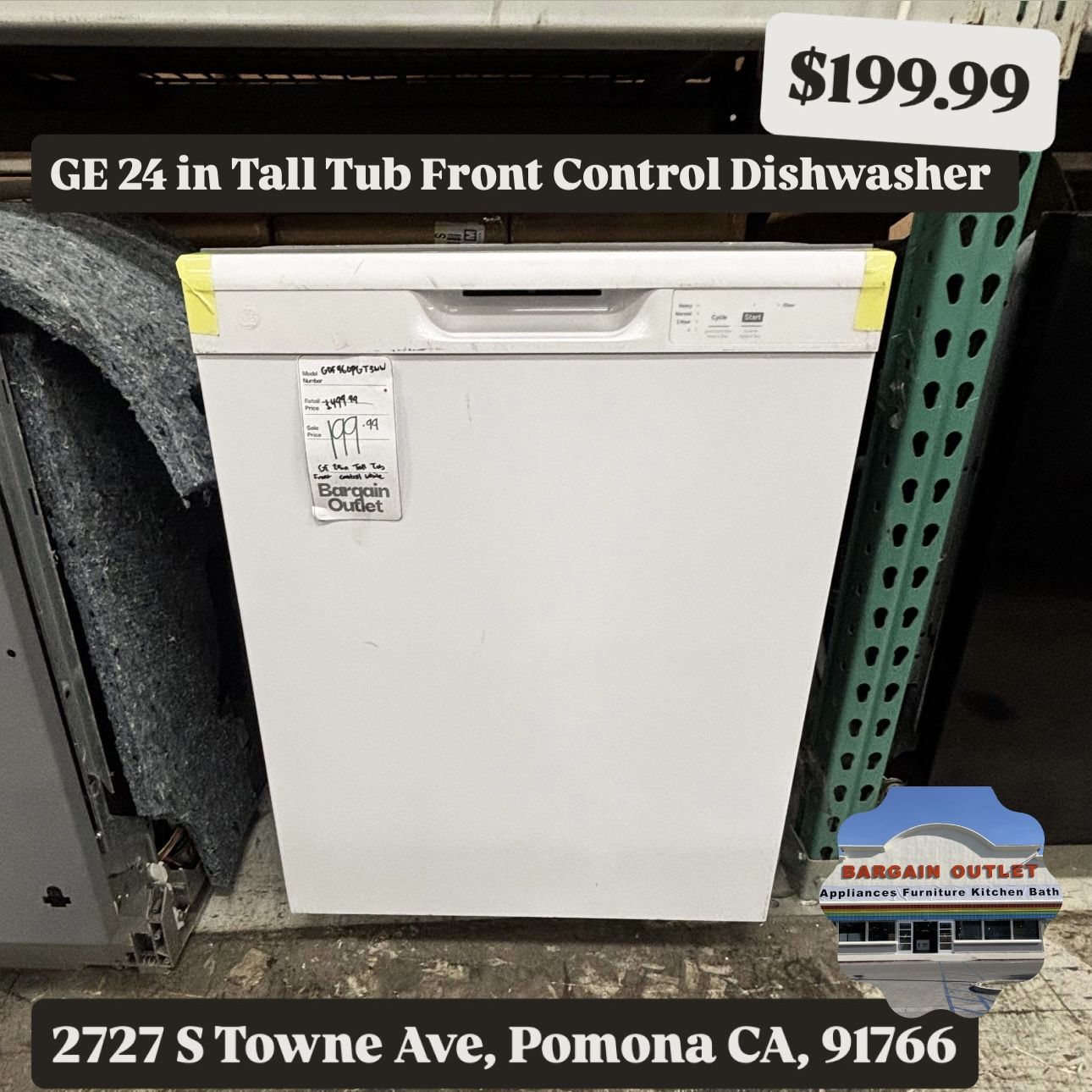 GE 24 In Tall Tub Dishwasher In White 
