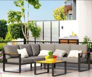 Aluminum patio furniture set brand new inside three boxes brand new patio outdoor furniture ☑️🆕🚎🚛