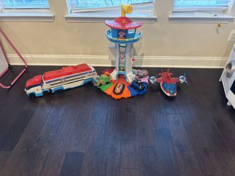 Paw Patrol Tower, Truck, Plane. Figures Lot