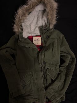 green hollister jacket