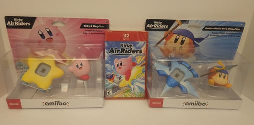 BRAND NEW AND FACTORY SEALED - KIRBY AIR RIDERS GAME + KIRBY AND WADDLE DEE AMIIBOS - NINTENDO SWITCH 2