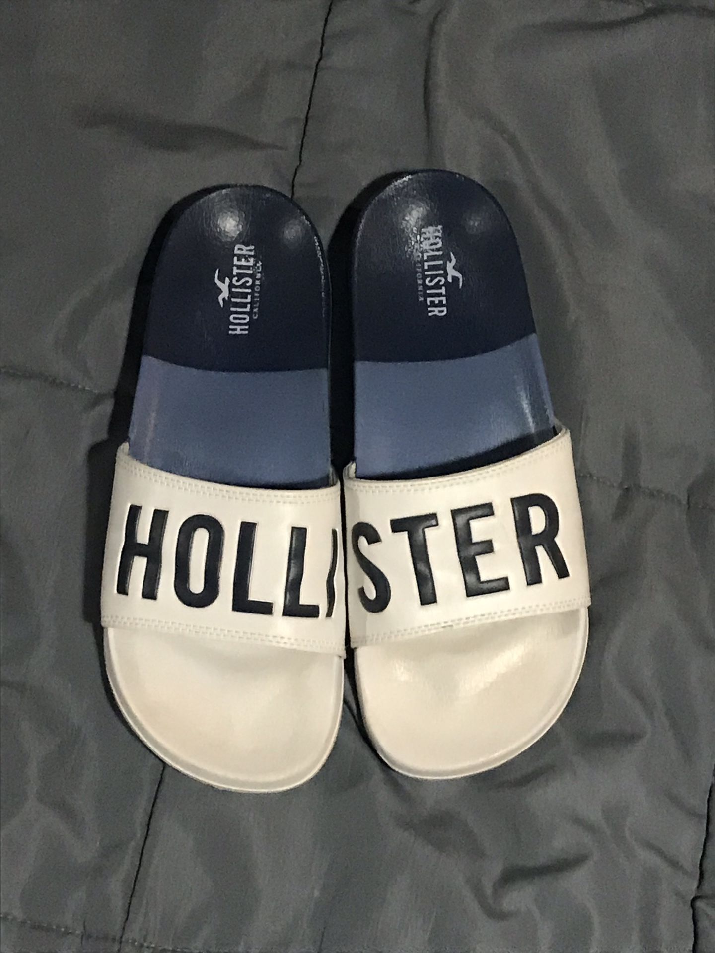 Medium Blue Hollister Slides