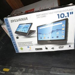 Sylvania Smart Android Tablet/Portable Dvd Plays 2 In 1 Combol