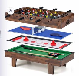 4 in 1 Combo Game Table Set with Billiards
