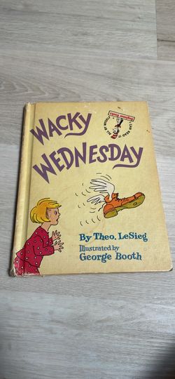 Vintage 1974 Dr. Seuss Wacky Wednesday Storybook Picture BOOK BOOK CLUB