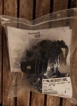 Honeywell North Half Mask Respirator,Silicone,Blk, Blue  RU88001S