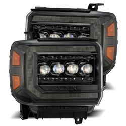 2014 2015 2016 2017 2018 GMC Sierra NOVA-Series LED Projector Headlights Alpha-Black