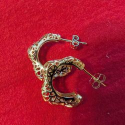 $45. . Especial Por El Dia de Las Madres Alrgollitas Plata Dorada Grabada 925 Medianitas