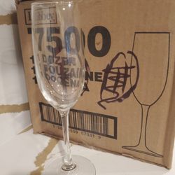 NEW NIB Libbey 7500 Vina 8 oz. Customizable Flute Glass Lot of 12 Champagne Brunch Clear Restaurant