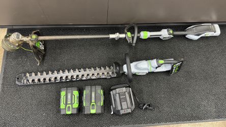 Garden EGO power + 56V set weedeater + hedge trimmer 2 batt chrg. Not sold separate no trades pick up in Tacoma FIRM PRICE