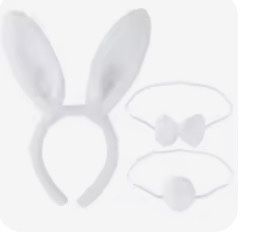 white bunny ears