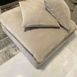 OVERSIZED OTTOMAN 45”•45” and two pillows 