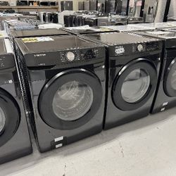 Black Smart Washer Dryer Set New 1 Year Warranty 