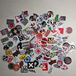 100 Pcs Rock Band Music Stickers Waterproof Vinyl Punk Metal Laptop Guitar Decal