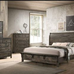 PETER SOLID WOOD BEDROOM SET ONLY $699