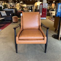 Copper Leather Arm Chair