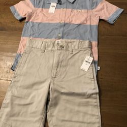 Gap Boys Outfit shorts and button up 