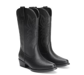 Black cowboy boots