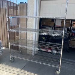 Heavy Duty Rack With Wheels 60x24x69
