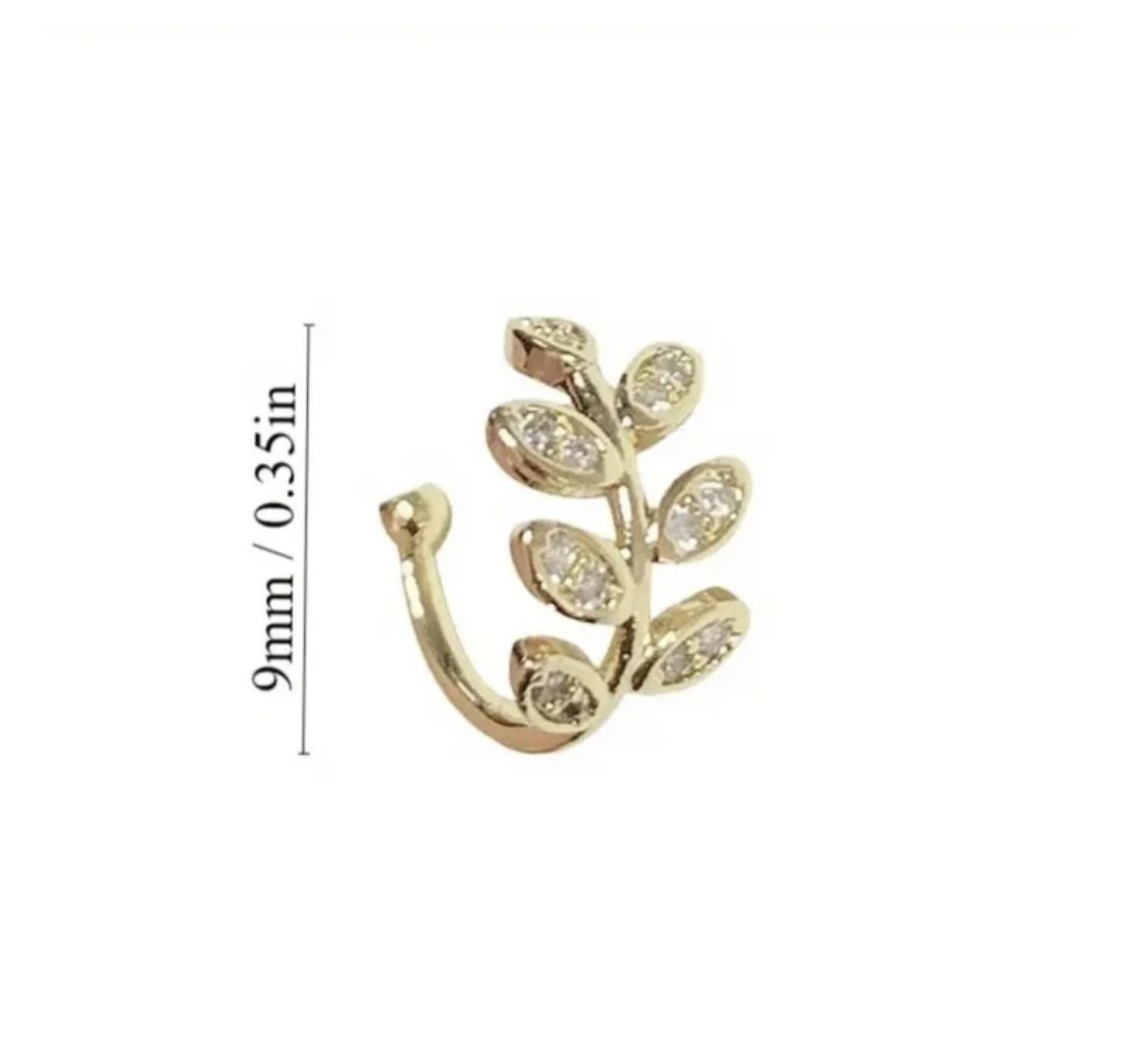 Brand New 1pc. Elegant Rhinestone Leaf Design Ear Cuff