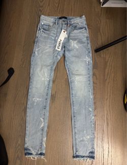 purple jeans