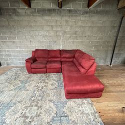 Red Sectional Couch “WE DELIVER”
