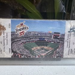 Last Game Ticket Padres Qualcomm Stadium