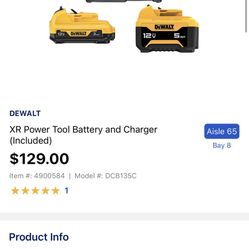 Dewalt 12v Batterys & Charger Brand New