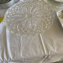 Crystal cake plate