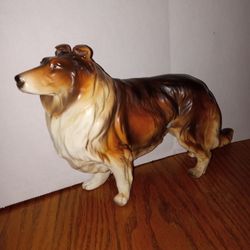 RARE 1960s Royal Doulton Collie Dog Figurine From England Bone China 9"+5 1/2 "
