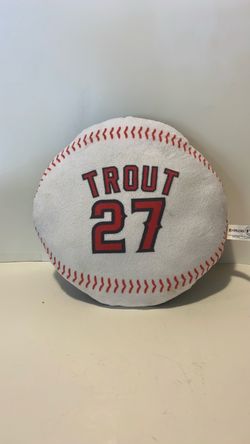 Mike Trout #27 Baseball Plush Pillow