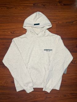 Fear of God Essentials Pullover Hoodie light oatmeal Large