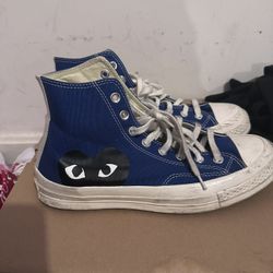 blue Comme Des Garcons Converse 