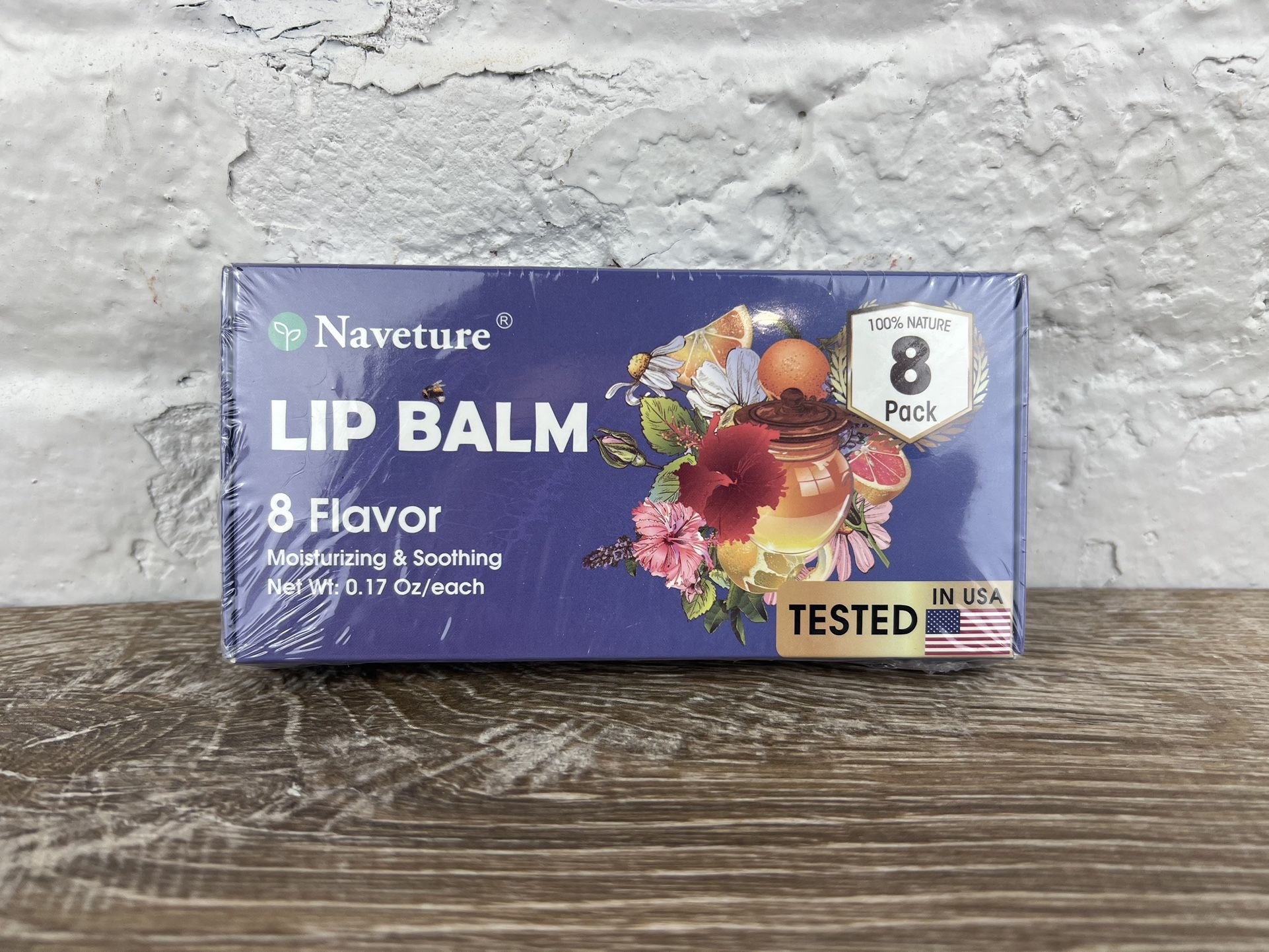 Natural Lip Balm Bulk with Vitamin E and Coconut Oil - 8 Flavors - New