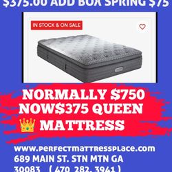 QUEEN MATTRESS BABO DARK TOP $375 THICK