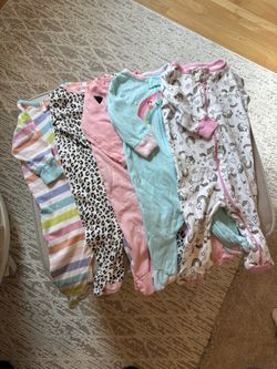 Five, 0-3 Month Pajamas 