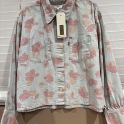 Levi's Light Blue Floral Button-Up Shirt 