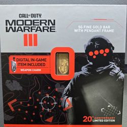 Call Of Duty Modern Warfare III 24kt Gold Bar 5 Grams 