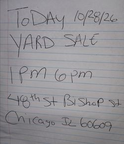 Today yard sale READ DESCRIPTION