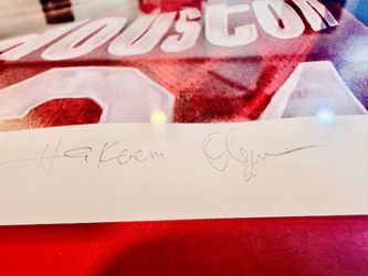 Authenticated Hakeem Olajuwon Signed Framed Art - NEED GONE