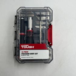NEW~ Hyper Tough 12-Piece Precision Knife Set in a Click-Fit Case