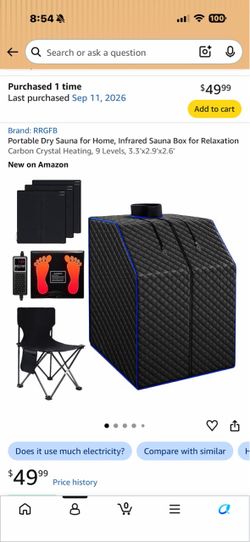 portable Dry Sauna for Home, Infrared Sauna Box for Relaxation