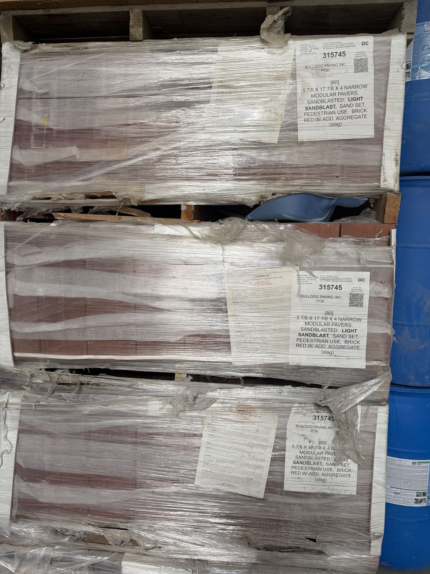 STEPSTONE Brick Red Modular Pavers β Sandblasted (NEW) β 210 SQFT Total