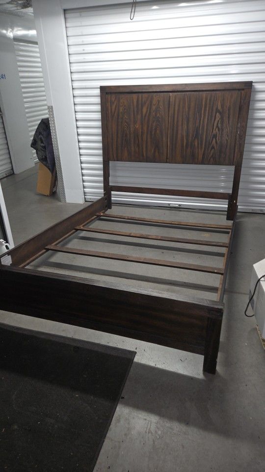 Wood Head and Footboard With Box Spring Included!
