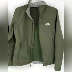 The North Face Womens Green Gray Windwall Full Zip Jacket coat Size S