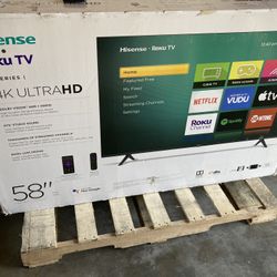 58” inch Hisense Smart Roku UHDTV 4K 